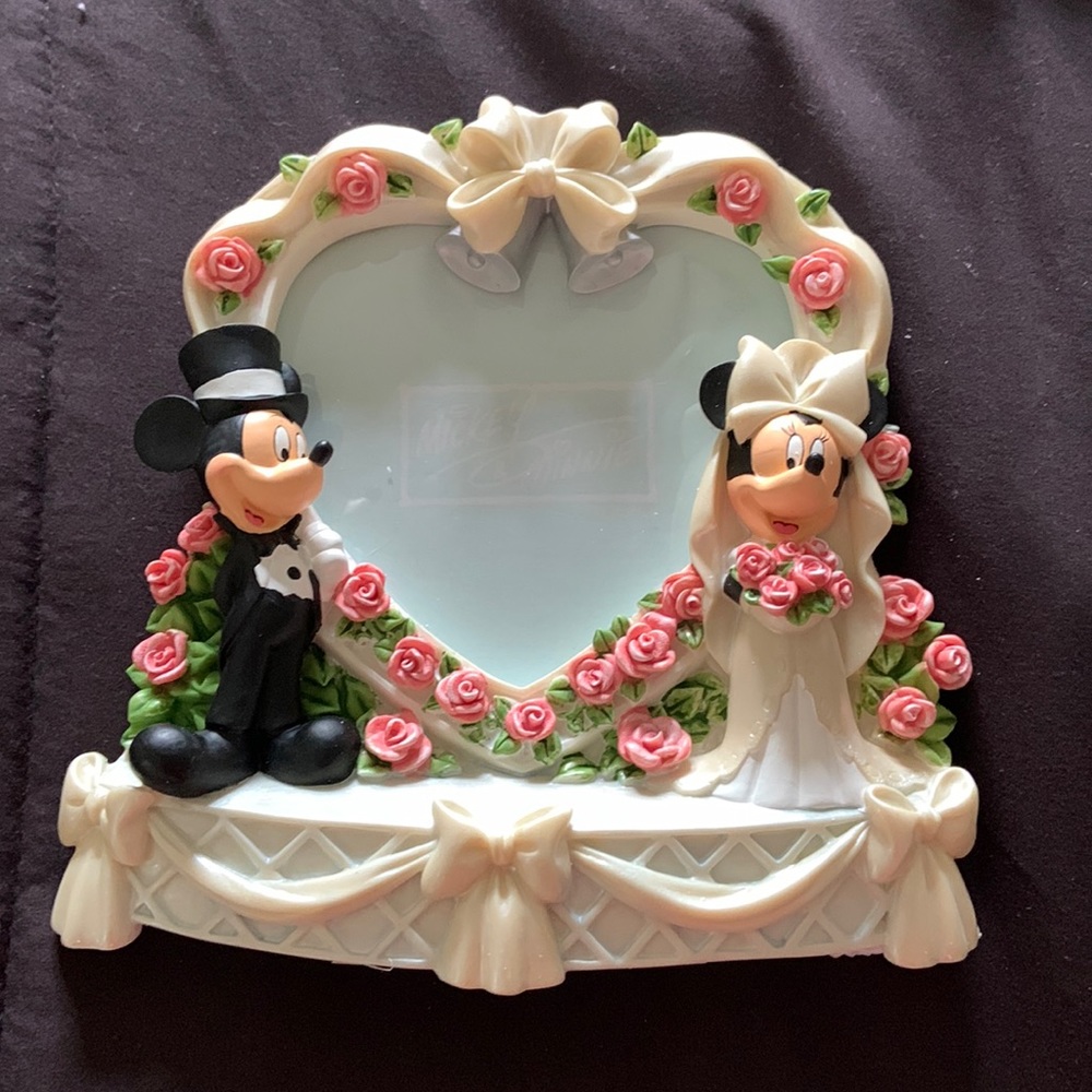 Mickey and Minnie wedding picture frame.